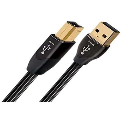 Image of Audioquest 1.5 m Pearl USB A B Cable, Male, Black (1.5 m, A, B, 2.0, Male/Male, Black)