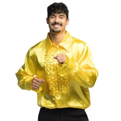 Image of Boland 10232616 Disco Shirt, Solid, Yellow, 46 48 (EU)