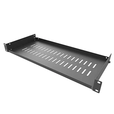 Image of Jingchengmei 19 Inch 1U 8 (203 mm) Depth Disassembled Vented Adjustable Cantilever Server Rack Shelf for Network AV Equipment and Cabinet (1U8V 2)