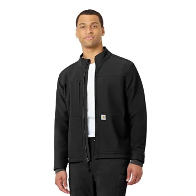 Image of Carhartt Men&#039;s Rugged Flex Bonded Fleece Jacket, Black, XL
