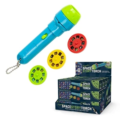 Image of Funtime Gifts Space Projector Torch, Blue/Green, 10400