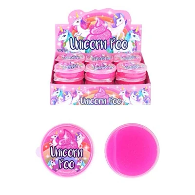 Image of Henbrandt 1 x Glitter Unicorn Poo Pink Putty Tub of Slime Squishy Stretchy Toys Stress Relief Toy for Kids Party Bag Favours Loot Fillers Lucky Dip Stocking