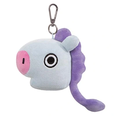 Image of AURORA BT21 Official Merchandise, MANG Plush Key Clip, 61338, Purple,6 x 11 centimetres