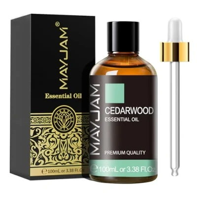 Image of MAYJAM Cedarwood Essential Oils 100ML, Oil for Diffuser, Humidifier, DIY, Home, Office
