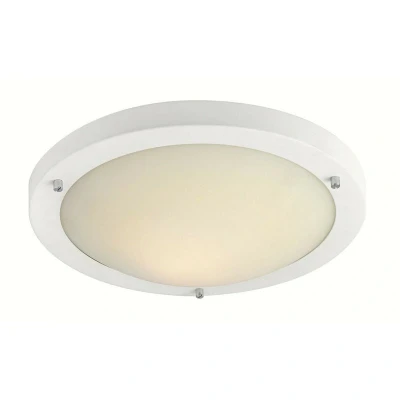 Image of Rondo LED 24 Light Flush Ceiling Matt White, Opal Glass IP44