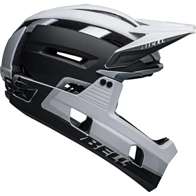 Image of Bell Super Air R Mips MTB Full Face Helmet 2022: Matte Black/White M 55 59cm
