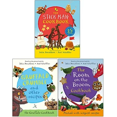 Image of Julia Donaldson Collection 3 Books Set (Stick Man Cookbook, Gruffalo Crumble and Other Recipes, the Room on Broom Cookbook)