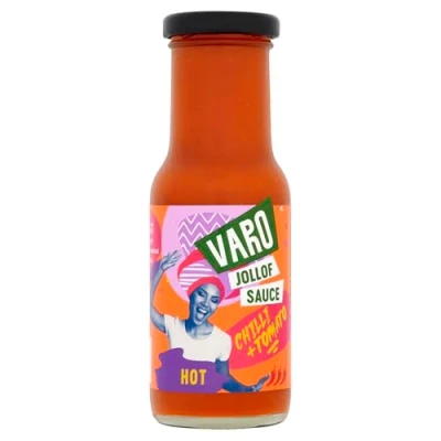 Image of Varo Jollof Sauce Chilli and Tomato Hot 220g Bottle