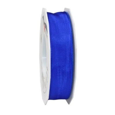 Image of C.E. Pattberg Präsent Lyon Wired Taffeta Ribbon Blue 25 mm width, m length