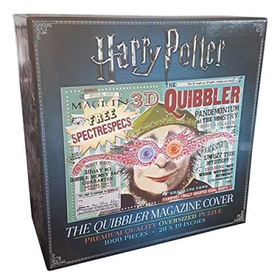 Image of The Noble Collection Harry Potter Quibbler 1000pc Jigsaw Puzzle 28 x 19in (71 48cm) Oversized Film Set Movie Props Gifts
