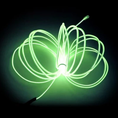 Image of Balabaxer EL Wire Lime Green, 16.4ft/5M Neon Lights Portable Glowing Strobing Electroluminescent for Parties,Parties, Halloween, Blacklight Run,DIY Decoration