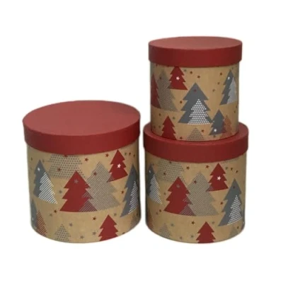 Image of Floralcraft Set of 3 Wonderland Hat Boxes with Lids, Ideal for Decorative Cake Box Gifts, Cake, Flowers, Crafting