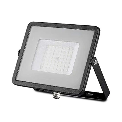 Image of V TAC VT 50 1 50W SMD Headlight with Samsung Chip &amp; Cable (1M) Day White 4000K Black Body Grey Glass