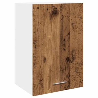 Image of vidaXL engineeered wood kitchen cabinet wall mounted brown hanging cupboard 40x31x60 cm with door