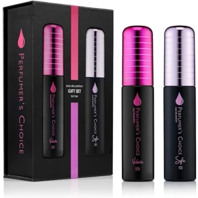 Image of Perfumer&#039;s Choice No 8 by Valerie and 2 Sofia Fragrance for Women x 50ml Eau de Parfum Gift Set, Milton Lloyd