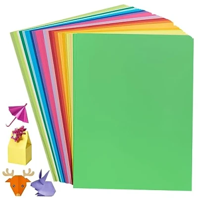 Image of Colorful Origami Paper 200 Sheets, 20 Bright Colors 8.3 x 11.7 Inch 70gsm Double Sided A4 Folding for DIY Arts Crafts Projects Kids Adults