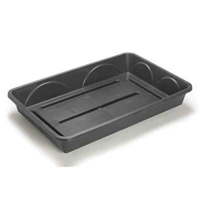 Image of EarlyGrow MPL50040/S/3 Heavy Duty Large Seed or Gravel Tray 58 x 38 9.5 Centimetres Pack of 3 Black