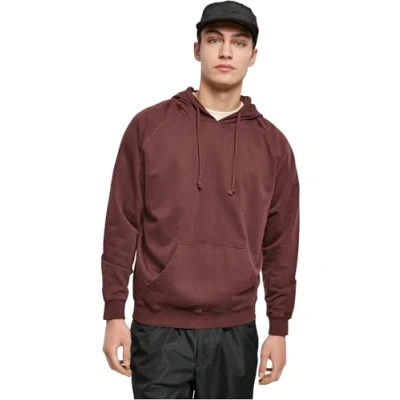 Image of Urban Classics Men&#039;s Overdyed Hoody Hooded Sweatshirt, Cherry, L