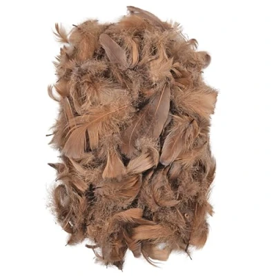 Image of Netuno 150 Pieces of Light Brown Decorative Feathers 10 g Down Jewellery Bird Craft Natural DIY Crafts Decoration Easter Christmas Figure