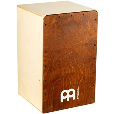Image of Meinl Percussion Snarecraft Cajon Instrument Big Drum Box with 2 Snare Wires Playing Surface Almond Birch (SC100AB)