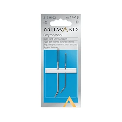Image of Milward Smyrna/Wool Yarn Hand Sewing Needles, Silver, Nos.14 18