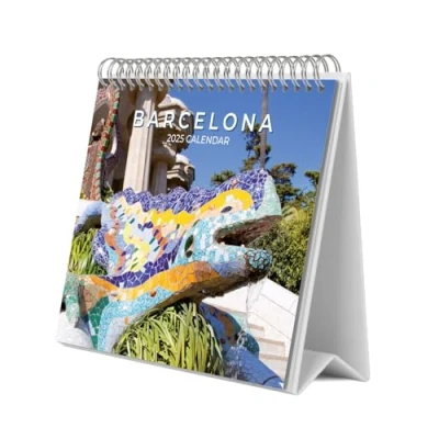 Image of Grupo Erik Desk Calendar 2025 Barcelona 8 x 7 inches 20 17 cm 12 Month Planner, Desktop Spain 2025, Travel