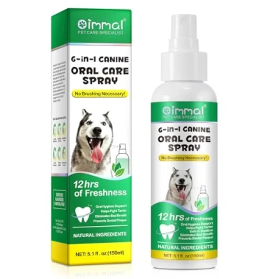 Image of Dental Formula Water Additive for Dogs, Dog Oral Care Mouthwash, Teeth Cleaning, Hygiene Support, Fight Tartar, Clean Teeth, Fresh Breath, No Brushing Necessary (Spray 150ml)