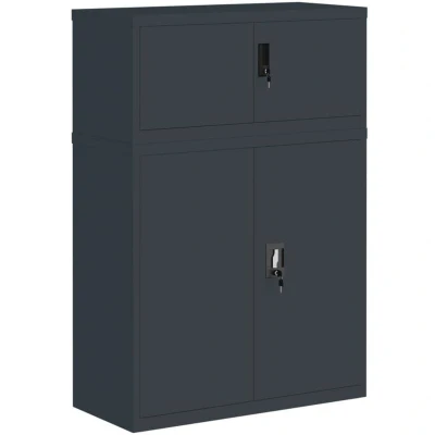 Image of vidaXL File Cabinet Anthracite 90x40x130 cm Steel