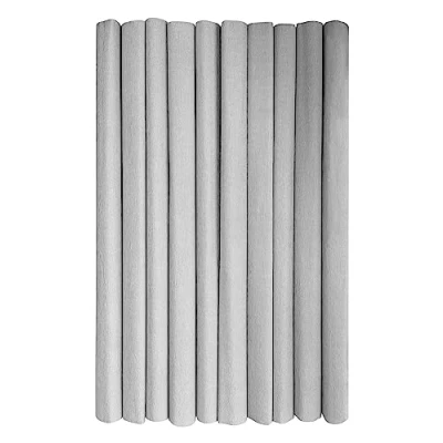 Image of Interdruk Crepe Paper Rolls for Kids, DIY and Decorations Pack of 10 Reels (50cm x 200cm, 28g/m2) 31 Silver