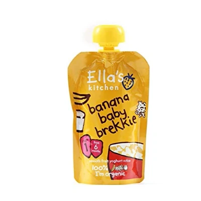 Image of Ellas Kitchen Banana Baby Brekkie Stage 1 100g x 6