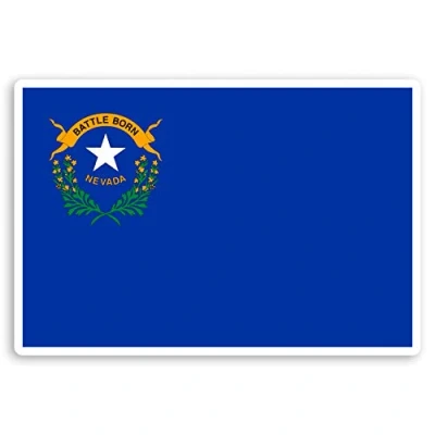 Image of 2 x 10cm Nevada US State Flag Vinyl Stickers Luggage America USA Sticker #30293 (10cm Wide)