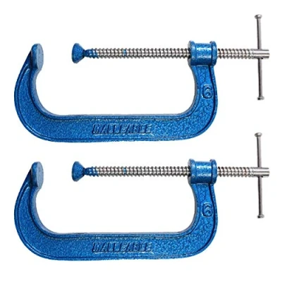 Image of 2X Heavy Duty 6&quot; Malleable G Clamp Large Grip/Vice Wood Metal Joinery Welding DIY