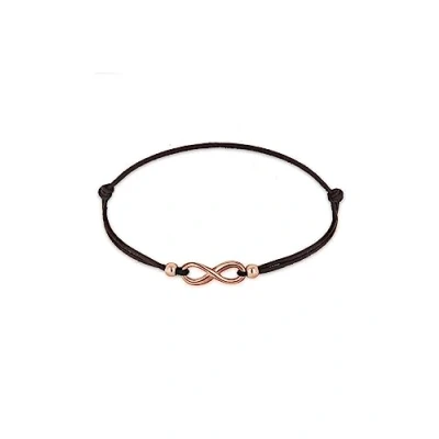 Image of Elli Women&#039;s 925 Sterling Silver Xilion Cut Gold Plated Infinity Bracelet of Length 17 cm