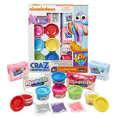 Image of Nickelodeon Cra Z Compunds Set Slime Play Foam, Modelling Air Clay, Dough, Creative Stem Sensory