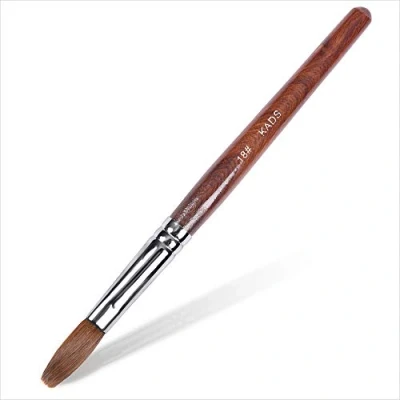 Image of KADS Kolinsky Sable Acrylic Nail Art Brush Red Wood Pen for Manicure Tool (18#)