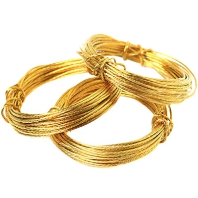 Image of 10+ Metres of Brass Picture Wire Heavy Duty Long Cable/Cord for Picture/Mirror Hanging