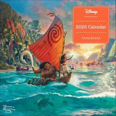 Image of Disney Dreams Collection by Thomas Kinkade Studios 2026 Mini Wall Calendar