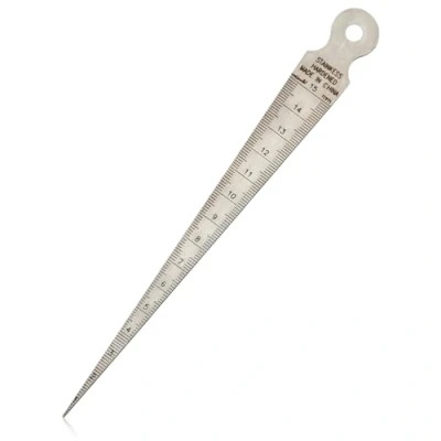 Image of GLADFRESIT Stainless Steel Taper Gage, 1 15mm Welding Gauge, Inch &amp; Metric Wedge Feeler Gap Hole Measuring Tool