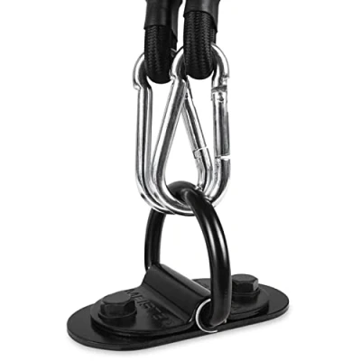 Image of Meister Double End Heavy Bag D Ring Floor Anchor Mount Kit w/Bungees Black