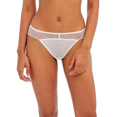 Image of Freya Women&#039;s Signature Brazilian Brief Bikini Style Underwear, White, S