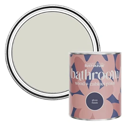 Image of Rust Oleum Grey Moisture Resistant Bathroom Wood and Cabinet Paint in Gloss Finish Mocha 750ml