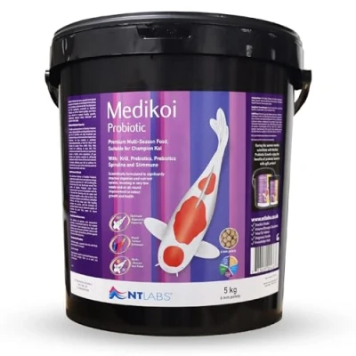 Image of NT Labs Medikoi Probiotic Multi Season, Complete Feed For All Pond Fish, Ideal Year Round Feeding, Rich in Bacteria, Maintains Immune System, Koi Fish Food (5 kg)