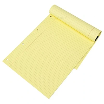 Image of [Pack of 20] Memory Aid A4 Yellow 50 Sheet Paper Notepad Refill Legal Lined Writing Pads