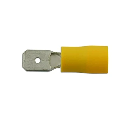 Image of CONNECT Wiring Connectors Yellow Male Blade 6.3mm Pack of 100 30214