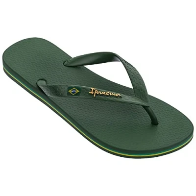 Image of IPANEMA Women&#039;s CLAS Brasil II AD Flip Flop, Verde, 5/5.5 UK