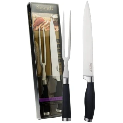Image of Professional Sabatier Soft Grip 2 Piece Carving Set (SABST3000)