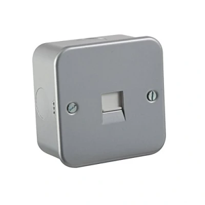 Image of KnightsBridge Metal Clad Telephone Master Flush Wall Socket