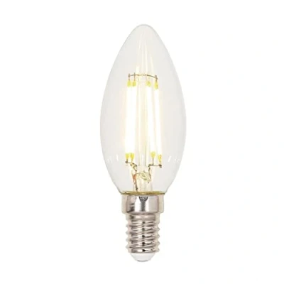Image of 37129 40 Watt Equivalent C35 Dimmable Clear Filament LED Light Bulb with E14 Base