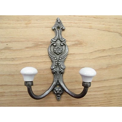Image of IRONMONGERY WORLD® CAST Iron Old Victorian Style Coat Hook Hallway Hanging