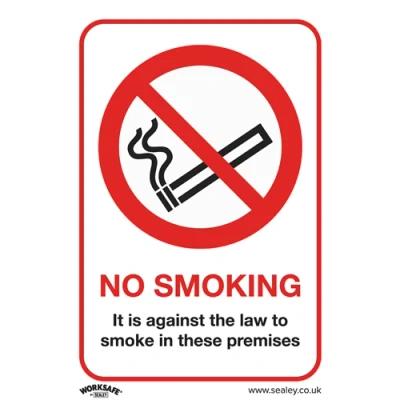 Image of Worksafe Prohibition Safety Sign No Smoking (On Premises) Rigid Plastic
